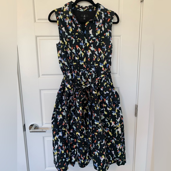 Jason Wu Abstract Floral Midi Dress - Picture 1 of 5